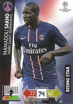 Mamadou Sakho Paris Saint-Germain 2012/13 Panini Adrenalyn XL CL #206